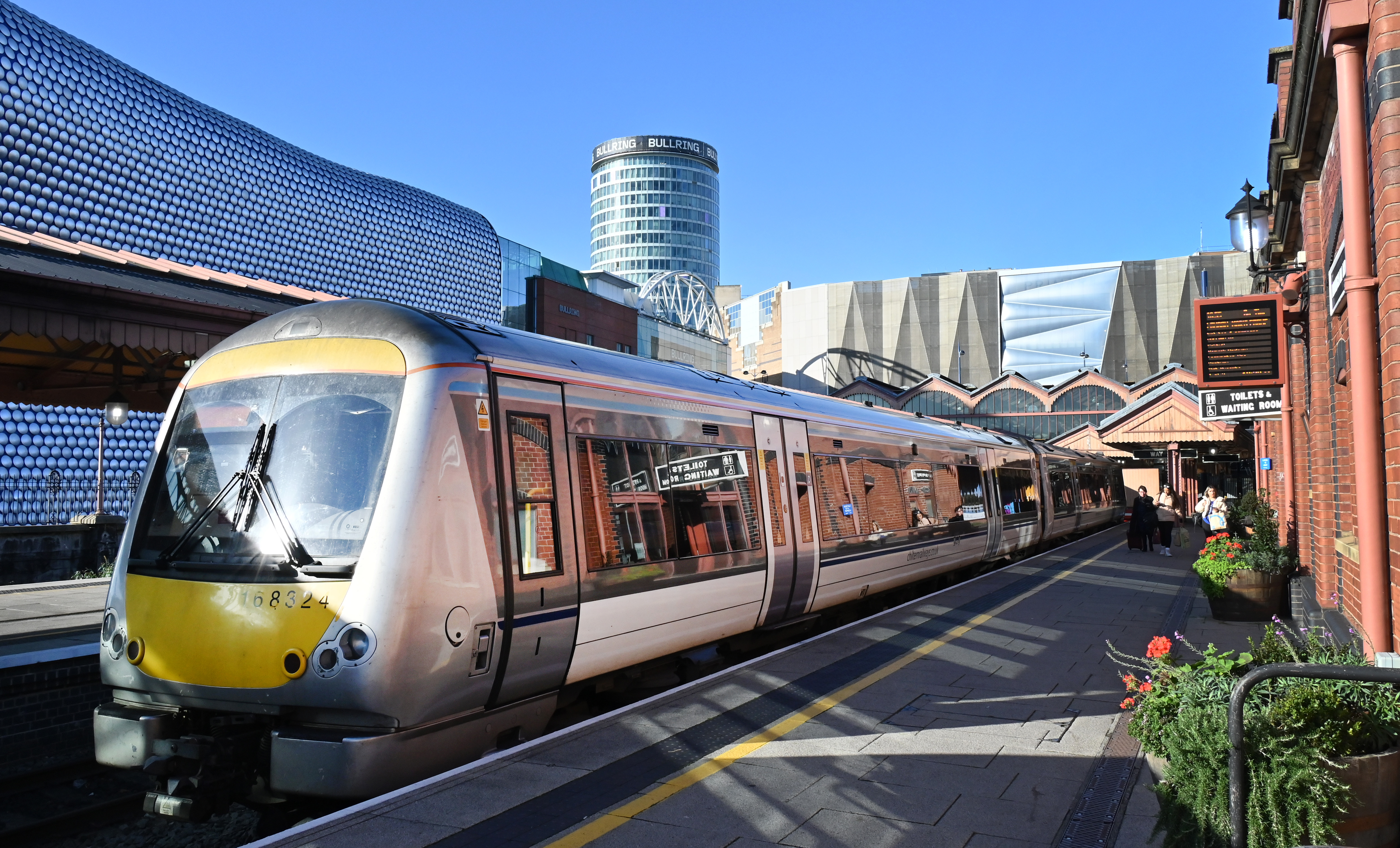 Train pulled in at Birmingham Moor Street.