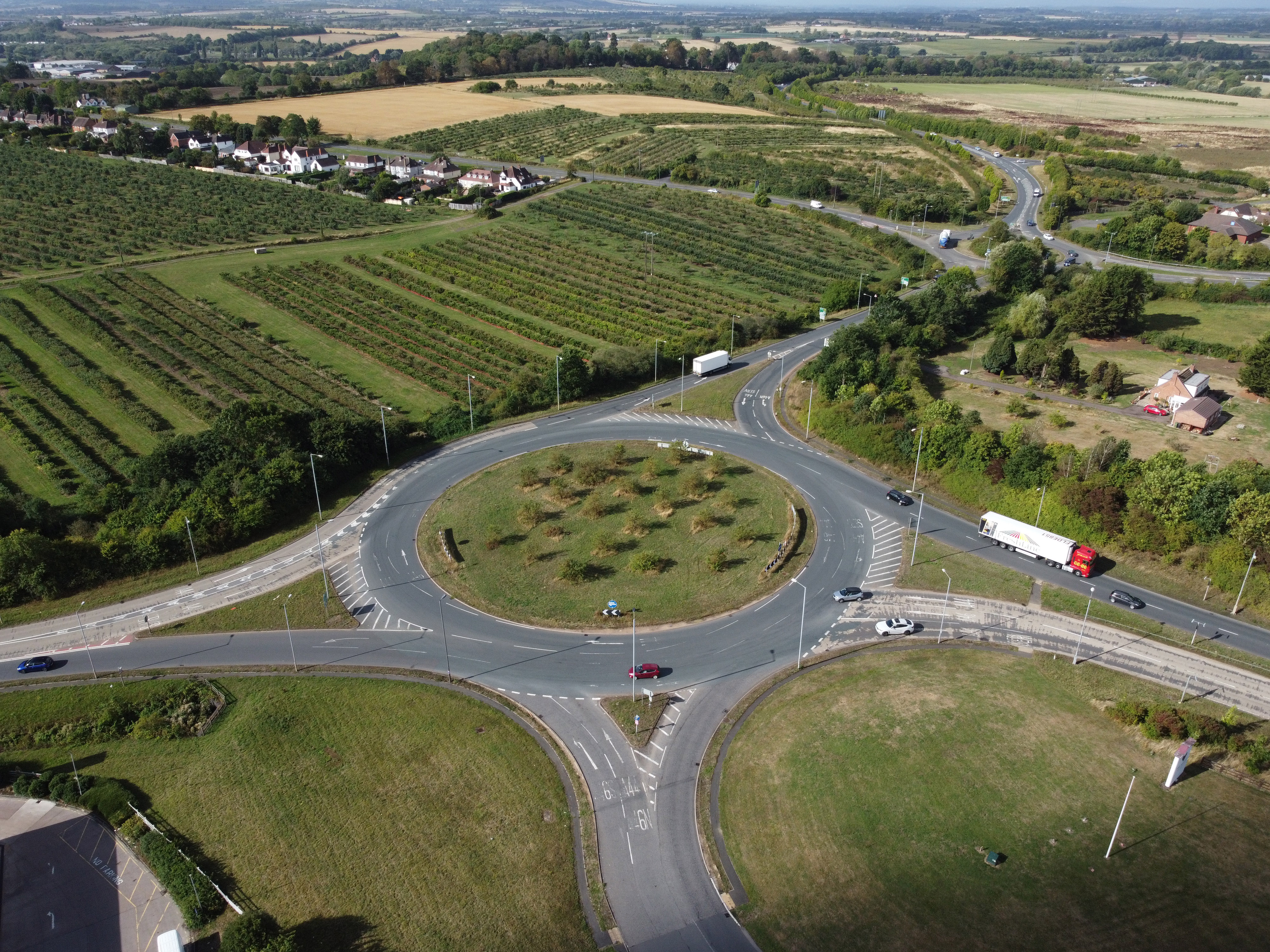 Roundabout on A46 at Evesham